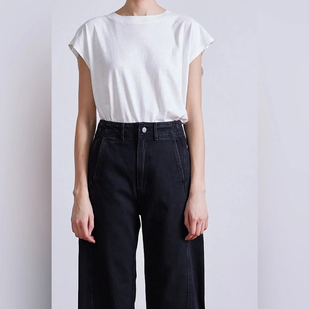 Apiece Apart meridian high rise tapered jeans in Austin wash - 31 - Picture 2 of 7